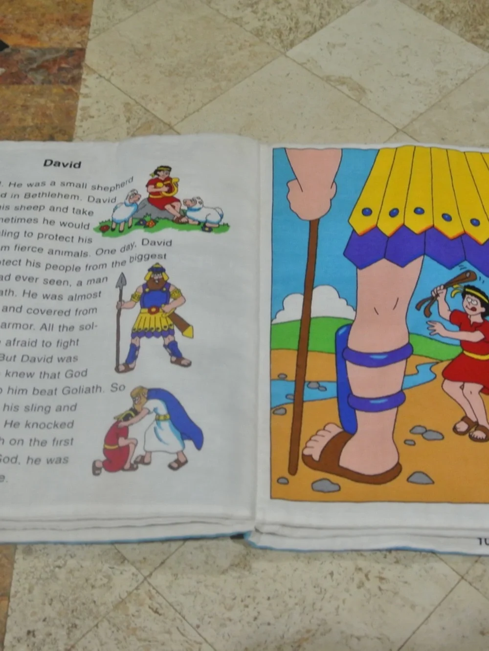 VINTAGE THE BEGINNERS BIBLE FAVORITE BIBLE STORIES FABRIC BOOK